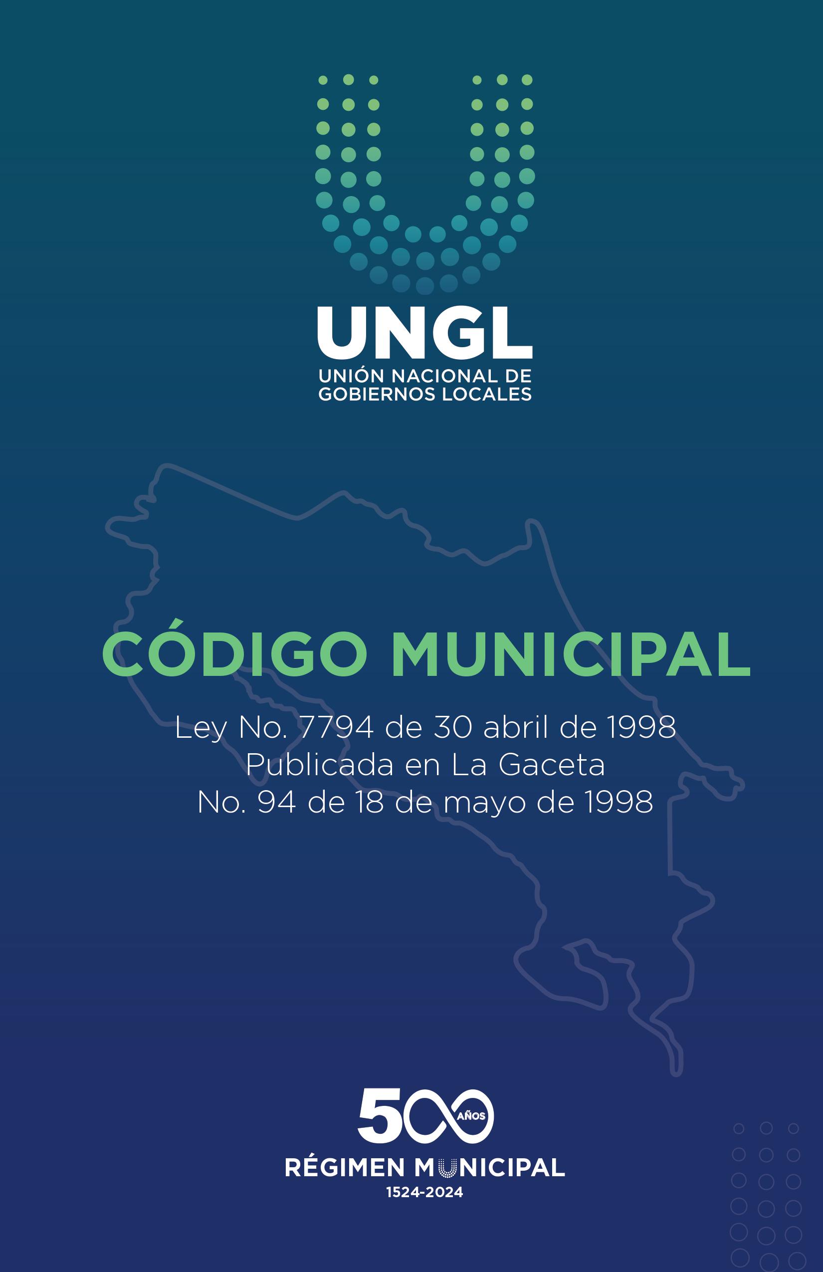 Código Municipal actualizado a julio del 2022